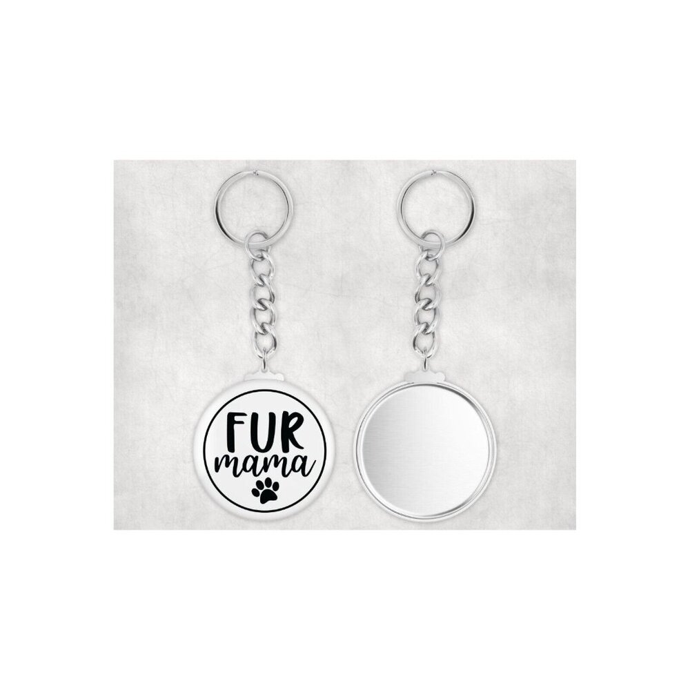 Fur Mama  -  ROUND BUTTON KEY CHAIN
